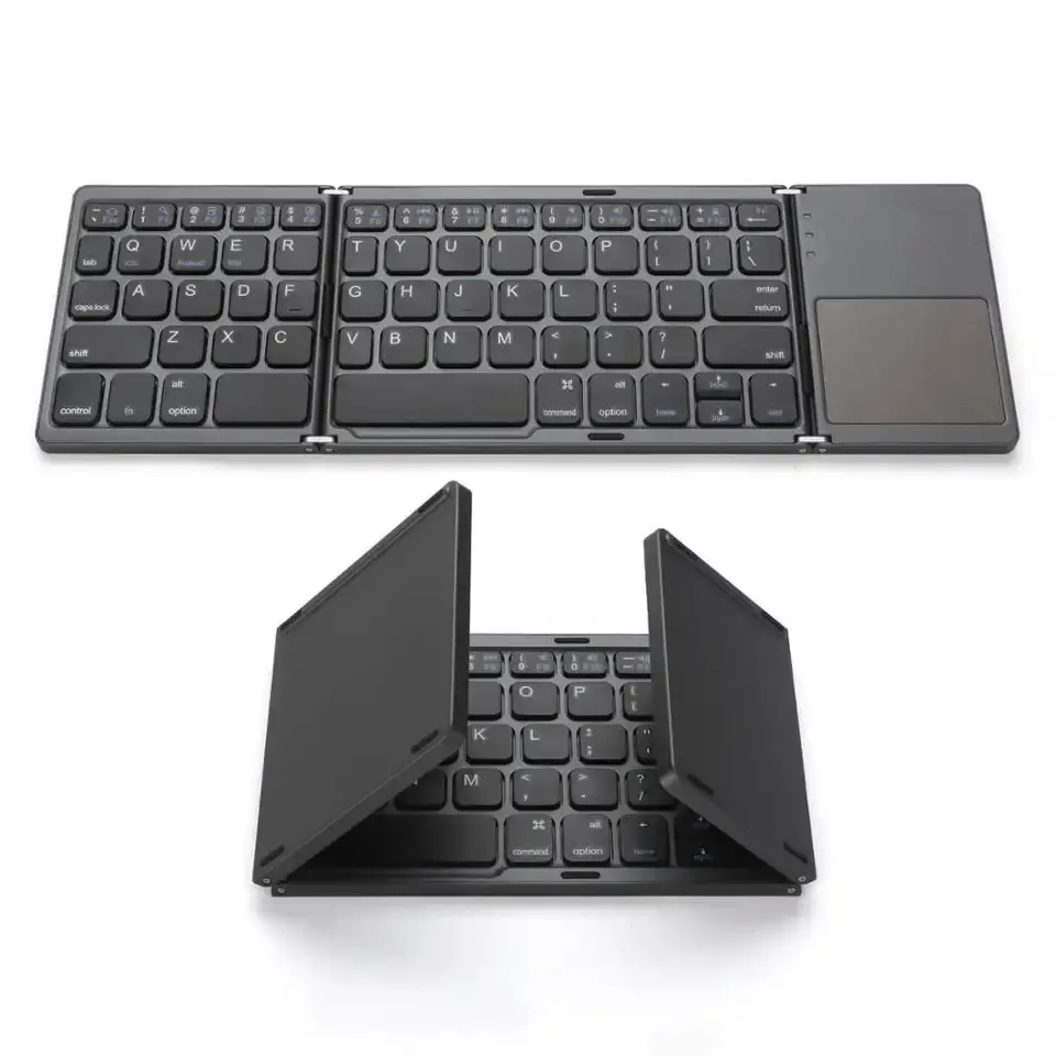 डिजाइन बीटी कीबोर्ड फोल्डिंग कीबोर्ड फैक्टरी गर्म बिक्री आधुनिक फोल्डेबल यूएसबी 3.0 अल्ट्रा स्लिम एब्स प्लास्टिक कैंची