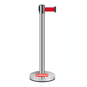 Özel ayırıcı sonrası geri çekilebilir çift hat Stanchion kemer çelik standı banka kuyruk hattı kontrol bariyeri - Product Image 5