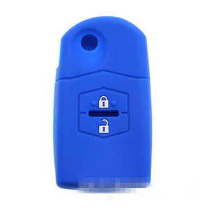 Colorful Flip Silicone Remote <strong>Key</strong> Fob Shell for <strong>Mazda</strong> 6 3 FAW Pentium B70 Two-button Flit Car <strong>Key</strong> - Product Image 5