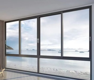Modern Design Thermal Insulation Aluminum <strong>Window</strong> Gold Sliding Double Glass Sliding <strong>Window</strong> - Product Image 5
