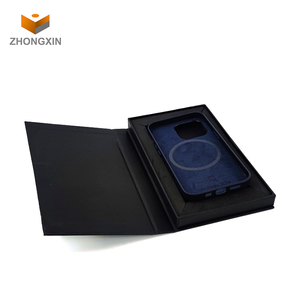 Lüks boş mat siyah kağıt karton cep telefonu kutu ambalaj kutusu telefon kılıfı için özel cep telefonu kılıfı ambalaj kutusu - Product Image 1
