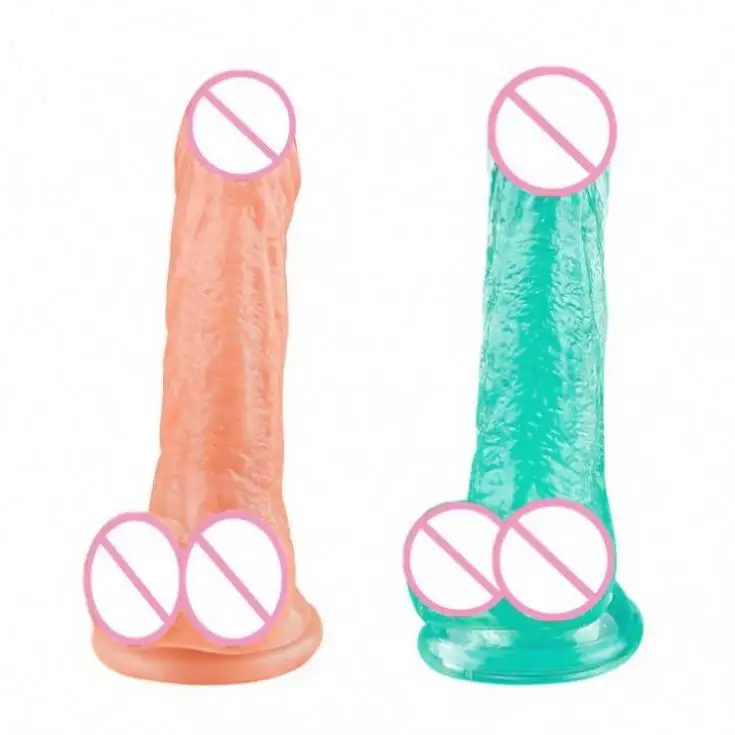 Best Selling Soft Realista Penis Jelly Dildo Brinquedos Sexuais Forte Sucção Cup Jelly Masturbadores Femininos fornecedor por atacado