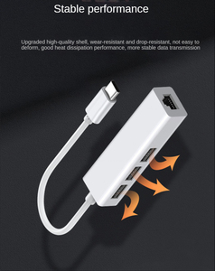 Convertitore hub 3.0 USB tipo-c per porta di rete convertitore 4 in1 tipo c hub con 100M scheda di rete porta rj45 - Product Image 6