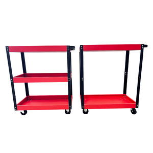 2-Tier Heavy Duty Cán công cụ giỏ hàng thép nền tảng lưu trữ Xe đẩy cho cơ khí nhà để xe Kho & sửa chữa cửa hàng - Product Image 1