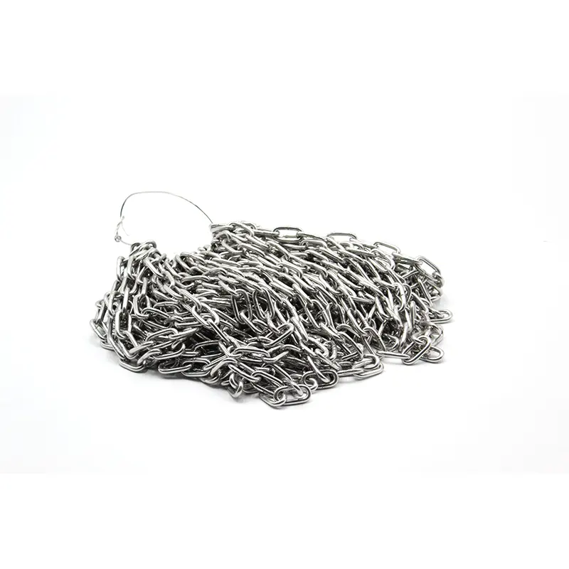 304 Stainless Steel Chain Din763 Strong Bright Heavy Duty Steel Welded Chain Long Link Chain