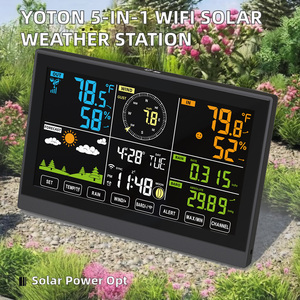 Estación meteorológica digital profesional 5 en 1, panel solar, conectividad WIFI, controlador de temperatura, pronóstico meteorológico preciso - Product Image 2