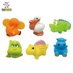 批发土地动物大象恐龙橡胶玩具 PVC 动物沐浴玩具为孩子 - Product Image 2