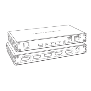4K120Hz HD-MI2.1分离器高清-mi 1X4音频提取器VRR ALLM HDCP2.3 HDR10 + CEC SPDIF光学5.1ch音频EDID缩放器8K 1合4 - Product Image 5