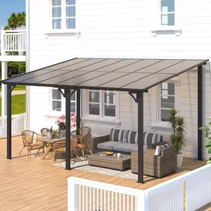 ศาลา14 'x 10' สำหรับลานบ้านยากด้านบนติดกับศาลา Pergola กับหลังคา - Product Image 2