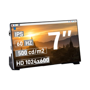 Monitor de pantalla LCD IPS portátil de 7 pulgadas con pantalla de disco libre de 1024x600 para Raspberry Pi