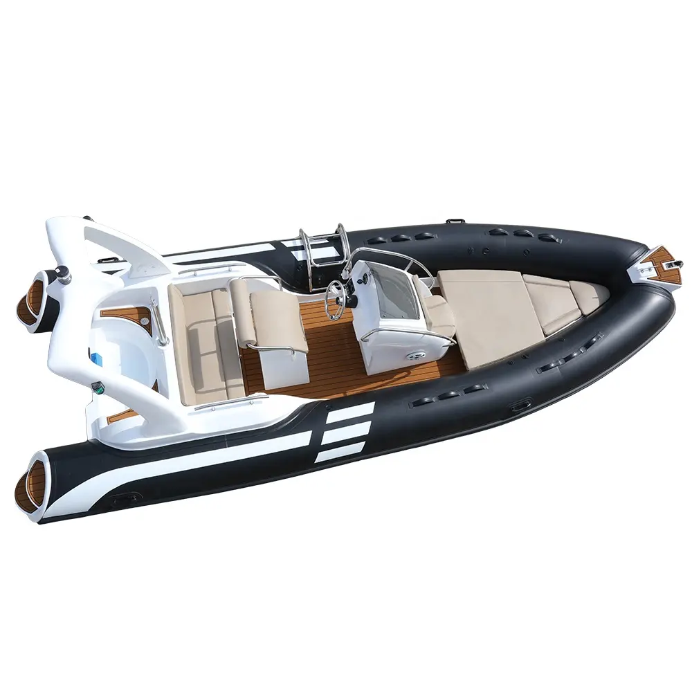 CE 5.8m 19 pés fibra de vidro RIB 580 Hypalon/pvc mergulho barco inflável para venda