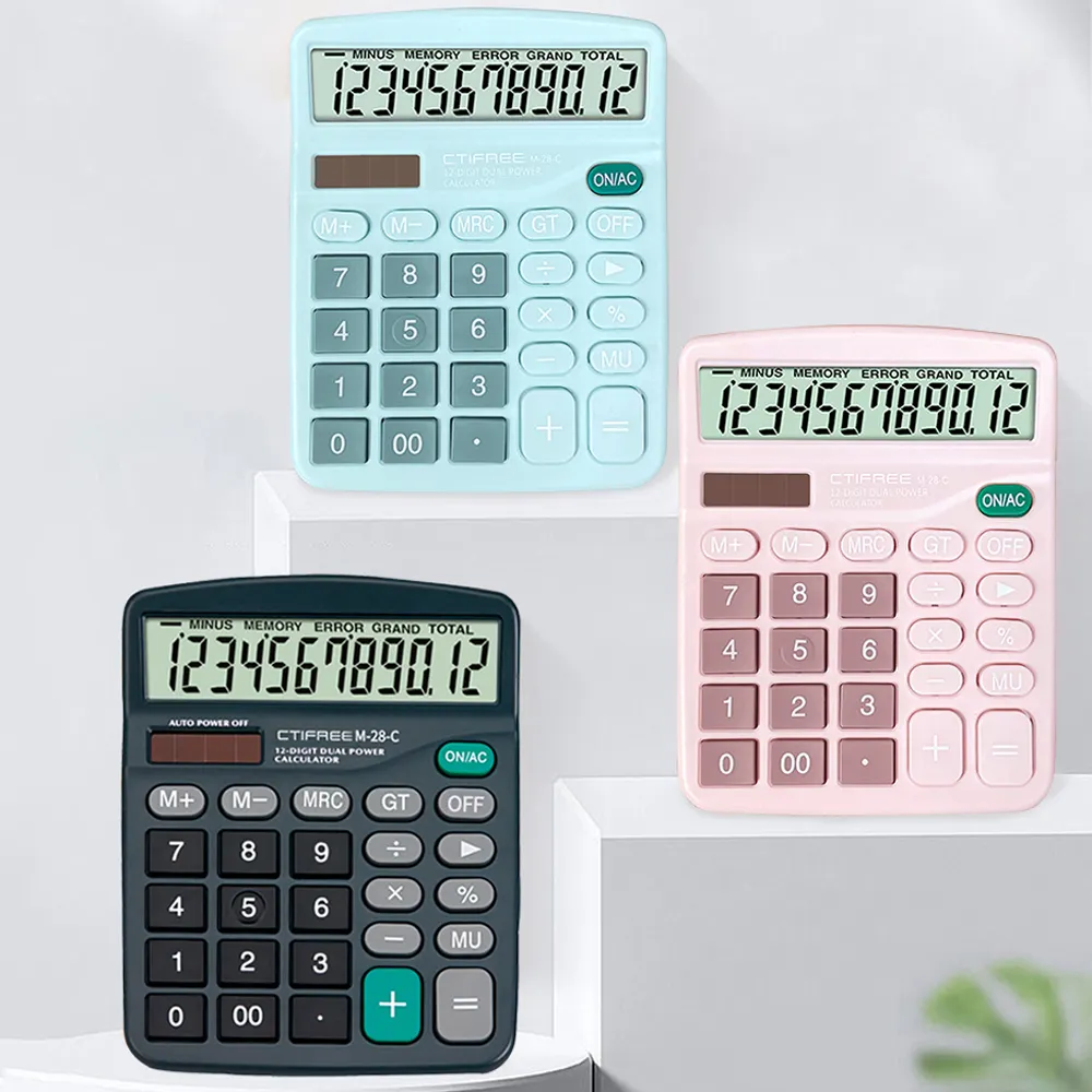 Calculatrice solaire 12 chiffres double puissance CT-837V lecture automatique convertisseur de monnaie calculatrice calculatrice de marque