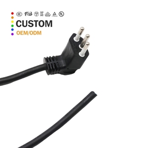Yüksek kaliteli brezilya 3 Pin güç kablosu 20A/250V özel uzunluk 3x0.75MM ² tuz lambası/PS4 için - Product Image 3