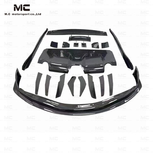 カーボンファイバーVスタイルボディキットフロントリップサイドスカートリアディフューザービッグスポイラートヨタスープラA90A91MKVカーボンファイバーボディキット