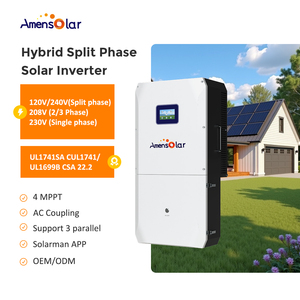 Amensolar 15KPV <strong>Input</strong> 10kw <strong>Output</strong> N3H-X10US Solar Inverter for Energy Storage System with Bat &amp; AC Breakers - Product Image 6