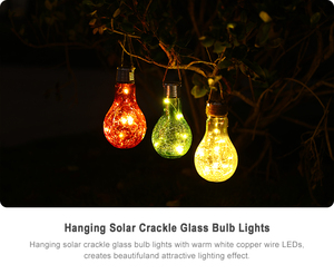 แผงไฟพลังงานแสงอาทิตย์ LED ทรงกลมแบบแขวนกันน้ำได้หลอดไฟ LED กลางแจ้งรูปทรงกลมได้รับการรับรองจาก ROHS - Product Image 3