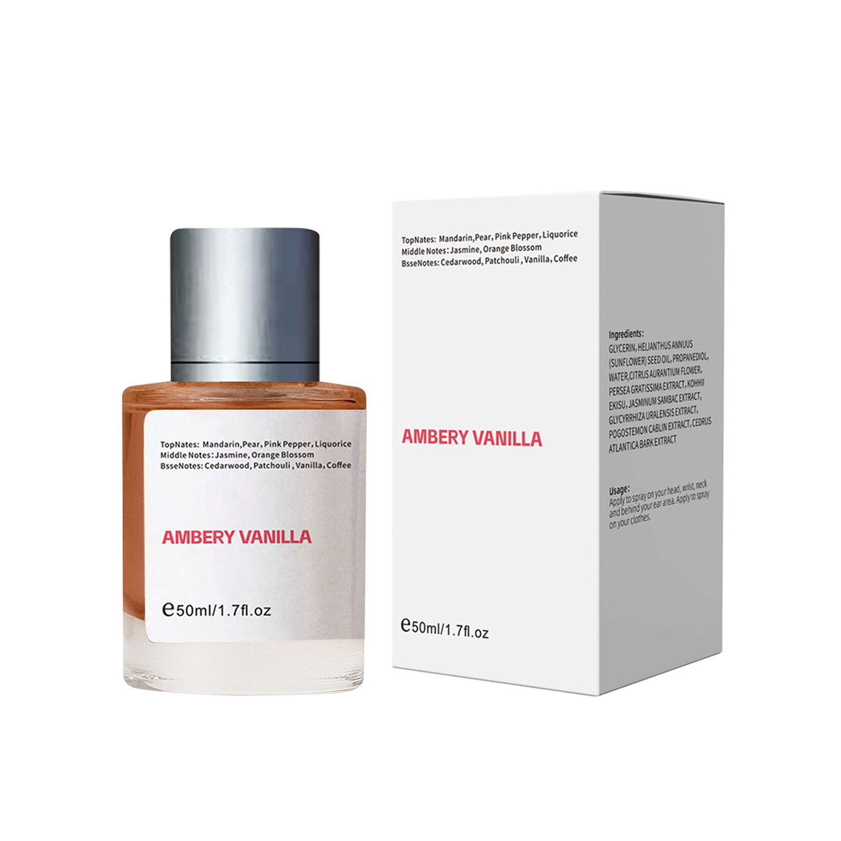 Vaporisateur vanille ambré 50ml
