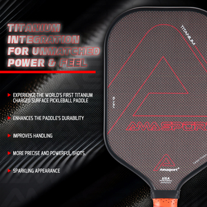AMA spor özel titanyum karbon Fiber USAPA Pickleball kürek için 2024 yeni varış profesyonel ve açık spor için dayanıklı - Product Image 3