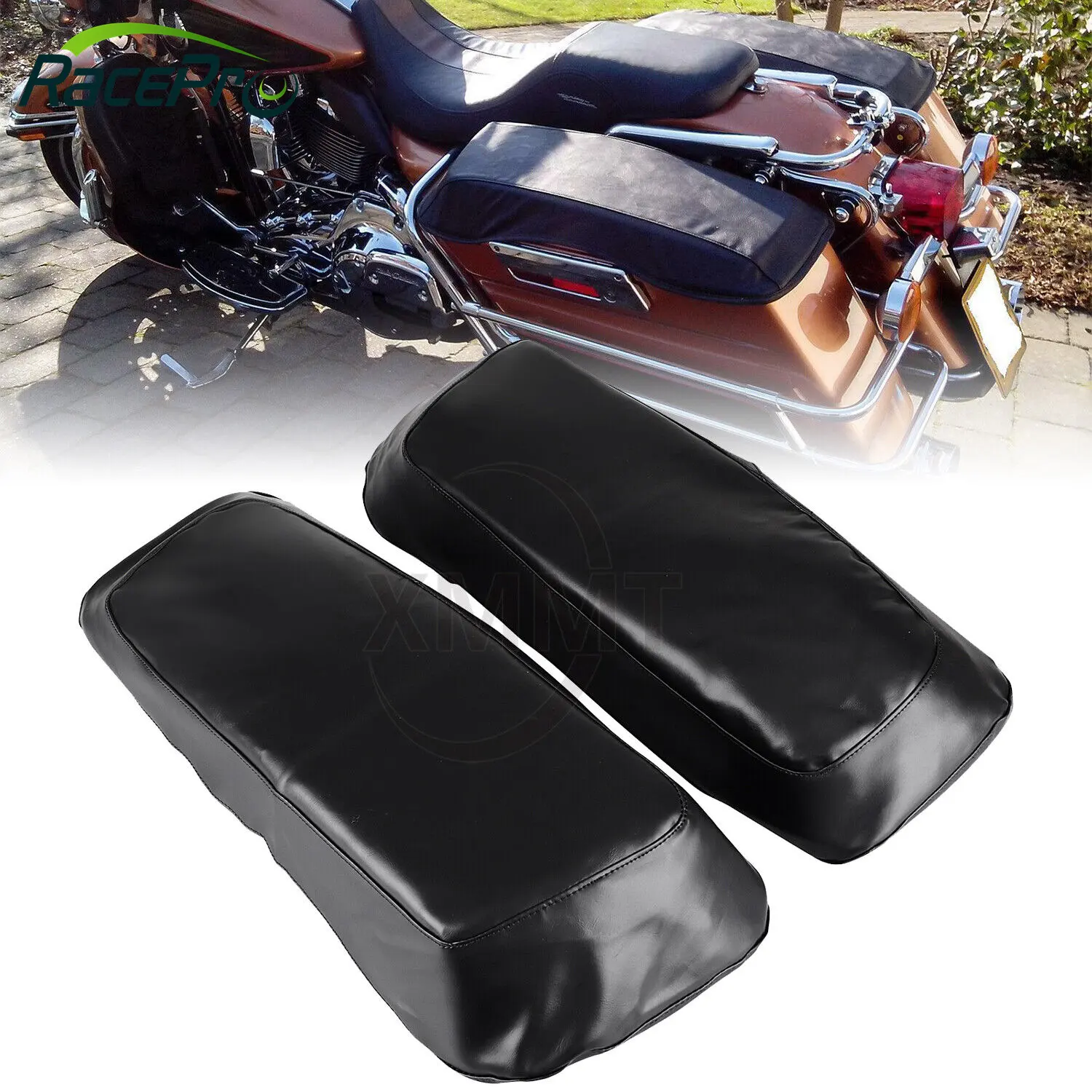 RACEPRO copri coperchio per cassa da sella impermeabile in pelle sintetica adatto per Harley Touring Road King Street Glide FLT FLH 2014-2023 Moldes