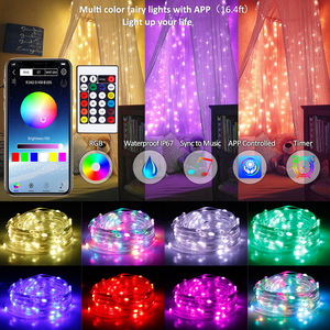 16ft 32ft USB LEDスマートストリングライトAPPリモートコントロールプログラミングパーティークリスマスツリーデコレーション音楽ピクセルRGBストリップライト - Product Image 4