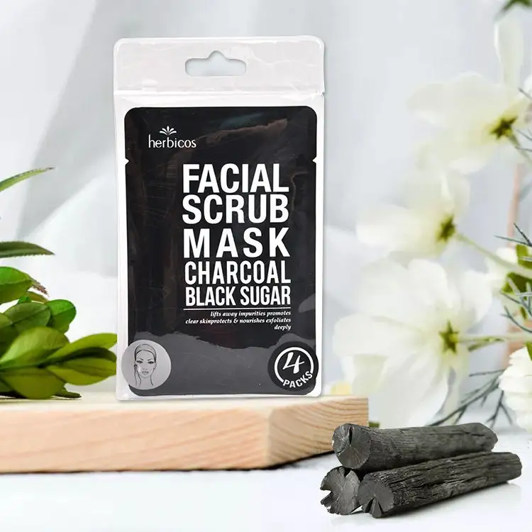 Charbon de bois noir sucre masque de gommage pour le visage soins de la peau produits de beauté