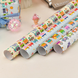 Sevimli Pet baskı ambalaj kağıdı levha sevimli vahşi hayvanlar hediye kutusu sarma kağıtları önceden kesilmiş özel baskı sarma kağıdı rulosu - Product Image 5
