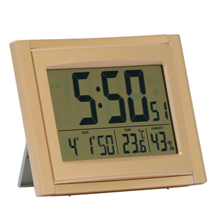 Hochwertige große Tischuhr mit Thermometer und Kalenderfunktion - Product Image 5