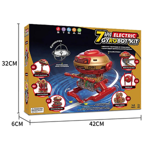7合1多功能DIY电动机器人玩具陀螺套装陀螺玩具平衡陀螺迷你玩具 - Product Image 6
