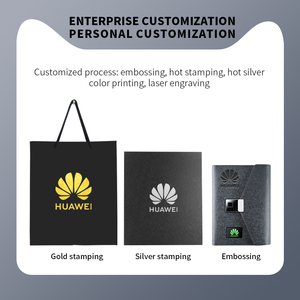 LED Light logo <strong>Notebook</strong> Custom <strong>Printing</strong> A5 Leather Smart Fingerprint Lock Jotter Diary <strong>With</strong> Power Bank Wireless Charger - Product Image 4