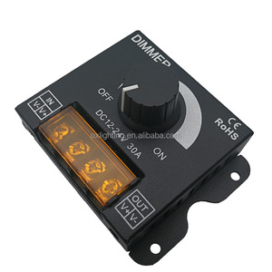 Regulador de intensidad de luz Led, regulador de intensidad de 12v 24v 30a, tira de luz Led Pwm, interruptor de atenuación rotativo para luces Led