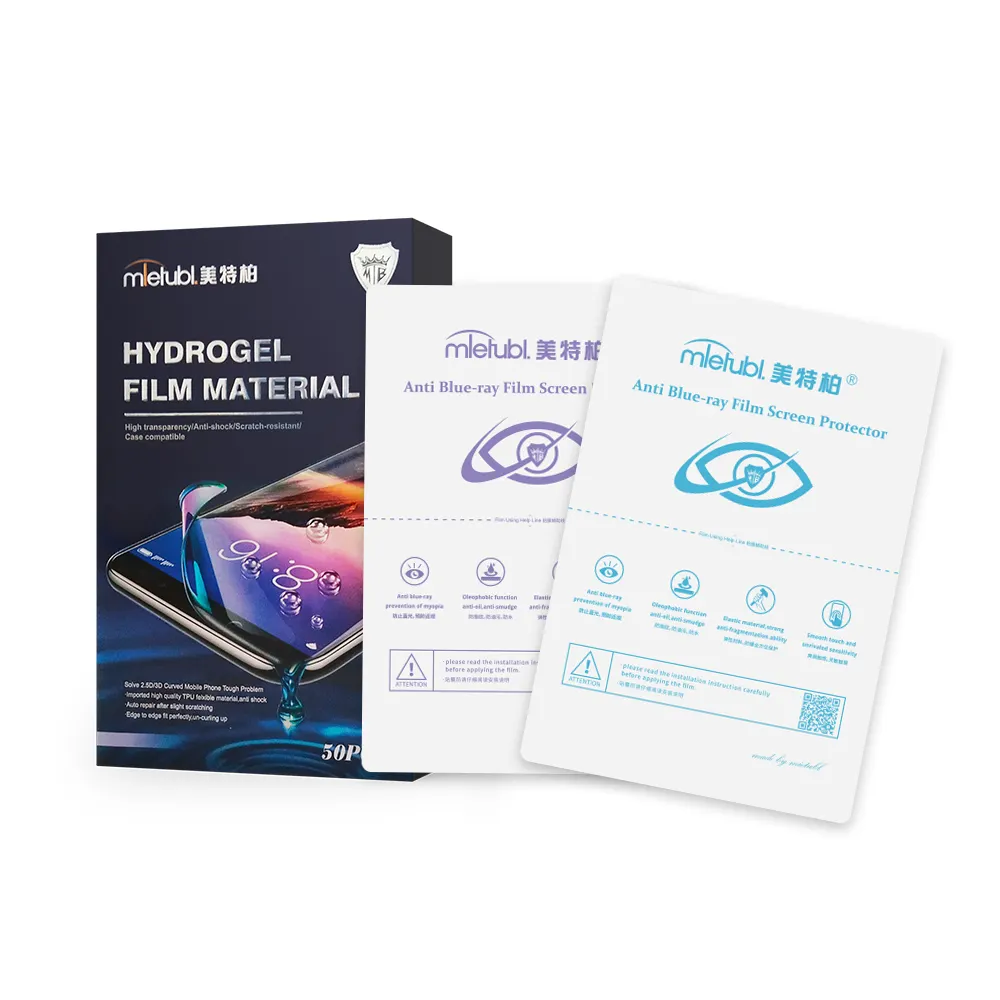 Anti Blue-Ray Clear Hydrogel Film Sheet Beschermende Huid Screen Protector Voor Mobiele Telefoon Tpu Film