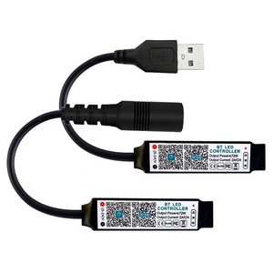 USB5V Mini RGB Bluetooth-kompatibler Controller Musik-LED-Lichtstreifen-Controller für RGB-Band leuchten DC12V 24V Smart APP Control