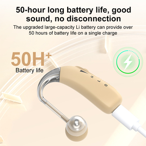 उच्च गुणवत्ता वाले एनालॉग bte सुनवाई के लिए रिचार्जेबल बैटरी शोर में कमी पर्यावरण अनुकूल डिजाइन - Product Image 4