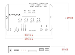 K-4000CK Full Color Pixel Led Strip Offline 4096pixels SPI Signal Output <strong>DMX</strong> <strong>512</strong> Led Digital <strong>Controller</strong>
