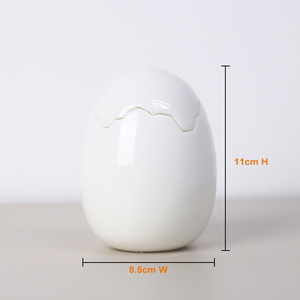 Lọ gốm hình trứng màu trắng, đồ trang trí trang trí nhà cửa, chất liệu bền chắc, bảo hành 3 năm - Product Image 2
