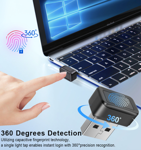 360 градусов сенсорный Быстрый биометрический портативный USB считыватель отпечатков пальцев для ПК ноутбука рабочего стола - Product Image 4