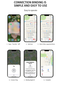 Anti-loss <strong>Device</strong> airTag Location tracker Pet Location Mini Tracker Pet Anti-loss Pet tracker for Apple Find My - Product Image 4