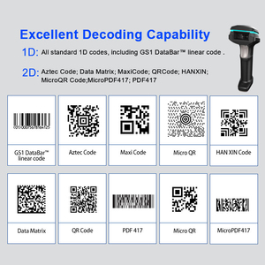 JINGXIN Data Matrix Qr Code Lector de código de barras inalámbrico portátil Escáner de código de barras de mano 2d - Product Image 4
