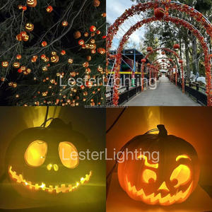 Low MOQ Halloween Farm Park handgemacht anpassen Künstler Huanting PU Cavable Ornament dekorative Led Motiv Schaum Kürbis Licht