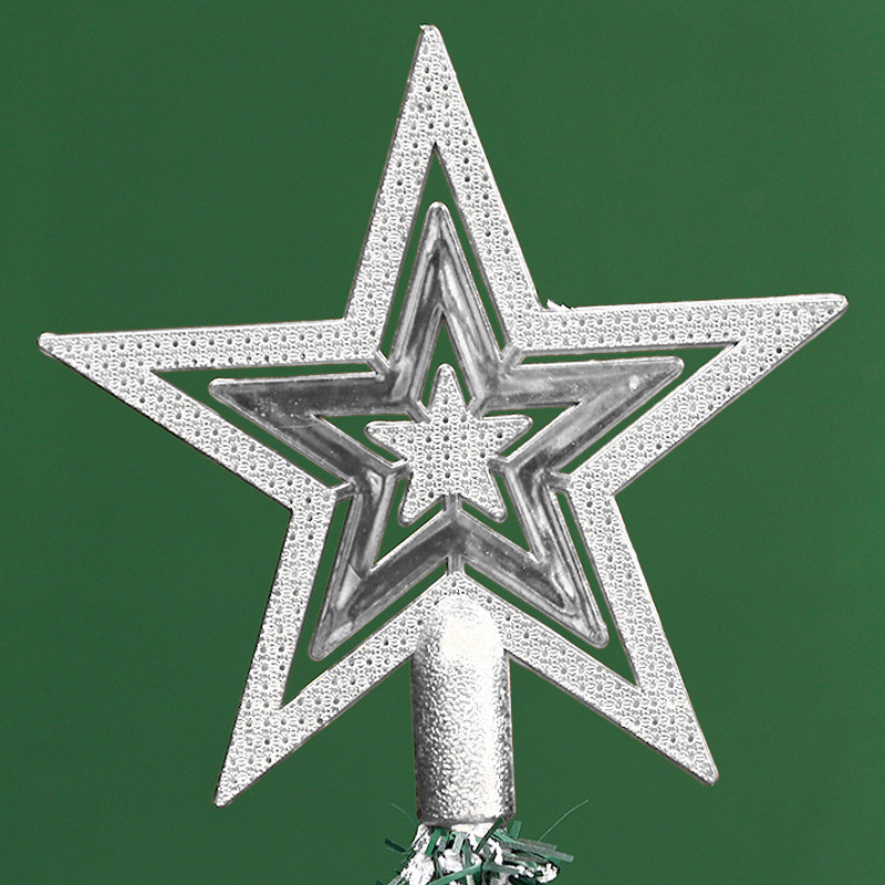Electroplated silver hollow tree top star