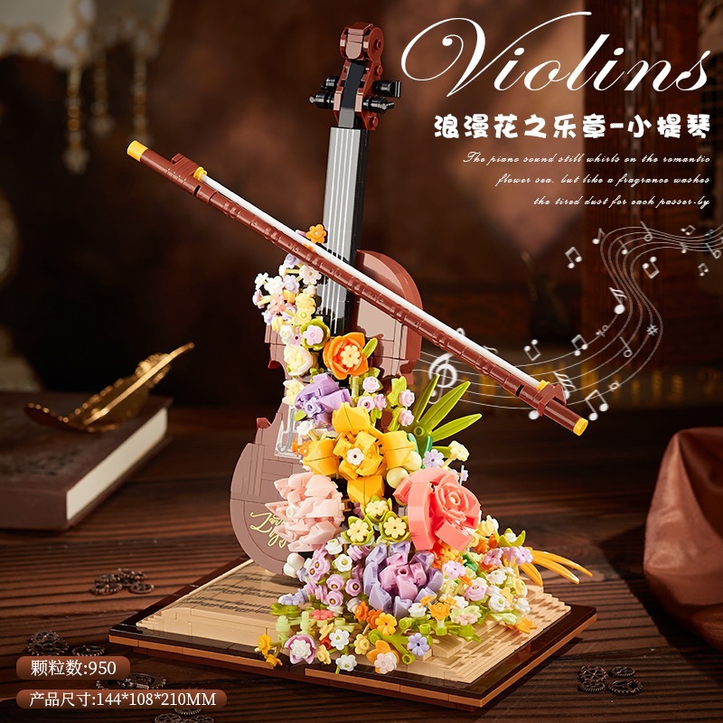 21228 violon fleur éternelle 950pcs