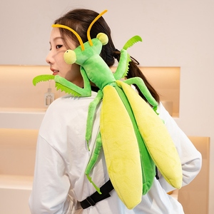 Realistic New Plush Insect Stuffed Animal <strong>Toys</strong> Backpack Snack Bag Travel Set Children's Gift Grasshopper Super Soft Plush - Product Image 5