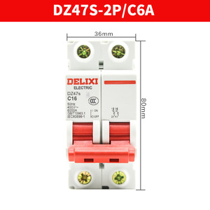 DZ47S hava anahtarı 2P ev ana şalter 2P220V minyatür devre kesici 32A63A tipi MCB yapımı plastik küçük boy yüksek - Product Image 2