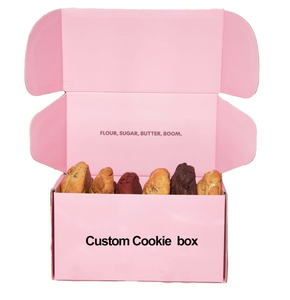 Tùy chỉnh phân hủy sinh học gấp giấy các tông đóng gói bán buôn bánh biscuit brownie <span class=keywords><strong>Cookie</strong></span> Donut Hộp bao bì với logo - Product Image 1