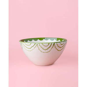 Raices 1.5L Cerâmica Saladeira 21cm Grande Esmalte Oval com 4,5 Polegadas Padrão Sopa Bowl Set para Servir Comida - Product Image 1