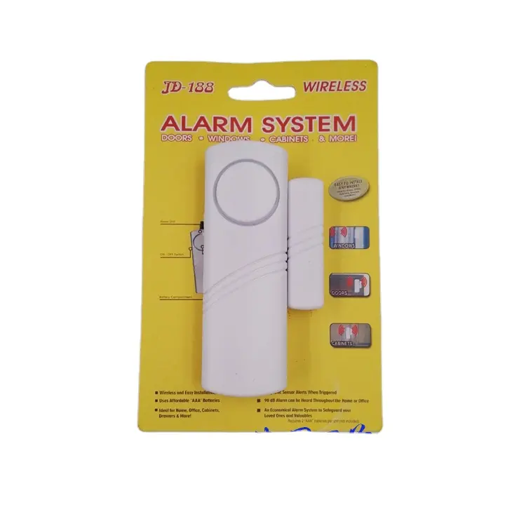Alarma antirrobo magnética para puertas y ventanas, dispositivo inalámbrico con Sensor de puerta inteligente, barato