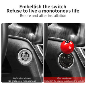 Cubierta de botón de arranque/parada de motor de coche de negocios logotipos llave interruptor de encendido Protector freno de mano Rocker accesorios interiores