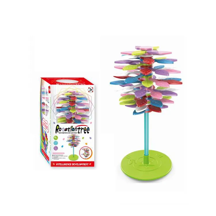 Renkli ağaç bilgelik plastik çubuk masaüstü dekorasyon dekompresyon oyuncak sihirli stres giderici dönen lolipop Spin oyuncak