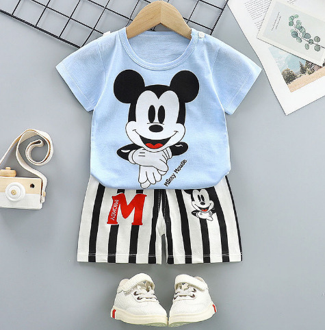 Short-sleeved blue