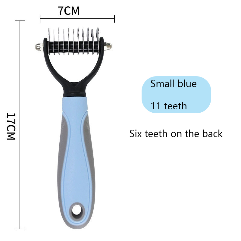 Open the knot comb (small blue)
